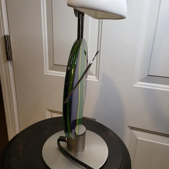 RARE MURANO ITALIAN DESIGNER GLASS AND METAL ROBOT LAMP - Picture 4 of 8